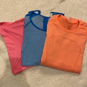 Three Lululemon tops